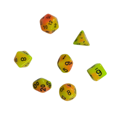 Set Dice Amarillo Fosforescente - Reinos Olvidados