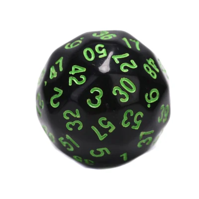 Set Dice Green Ball On Black (1 Dice /  60 Faces) – Set Dice Candy Ball