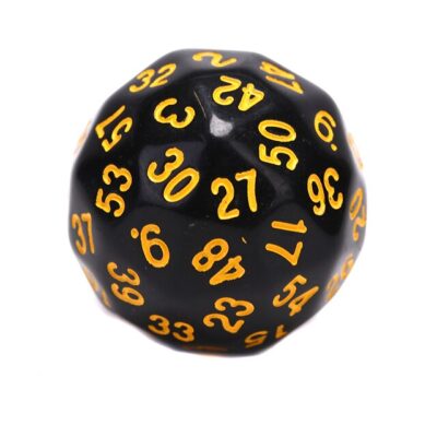 Set Dice Yellow Ball On Black (1 Dice /  60 Faces) – Set Dice Candy Ball