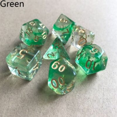 Set Dice Green Smoke (7 Dice) – Set Dice Smoke