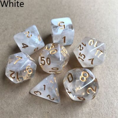 Set Dice White Smoke (7 Dice) – Set Dice Smoke