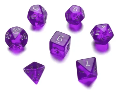 Set Dice Purple Candy (7 Dice) – Set Dice Candy