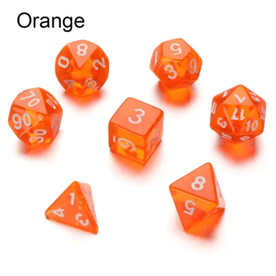 Set Dice Orange Candy (7 Dice) – Set Dice Candy