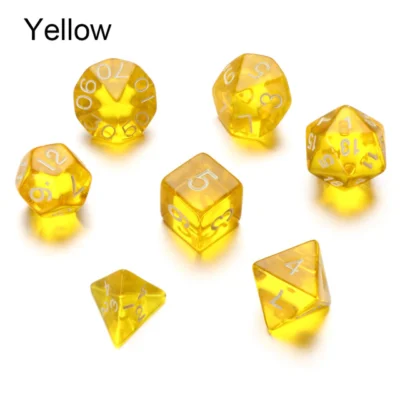 Set Dice Yellow Candy (7 Dice) – Set Dice Candy