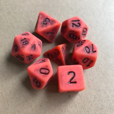 Set Dice Dirty Orange (7 Dice) – Set Dice Dirty Dice