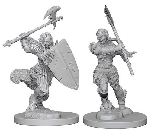 Mini Pathfinder Battles Deep Cuts Unpainted Minis: W1 Female Half-Orc Barbarian - Wizkids