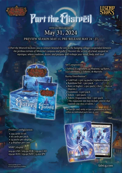 Flesh And Blood Part The Mistveil 24 Booster Packs - Imagen 3