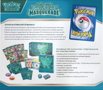 Pokémon TCG: Scarlet & Violet Twilight Masquerade- Elite Trainer Box (Ing) - Imagen 4