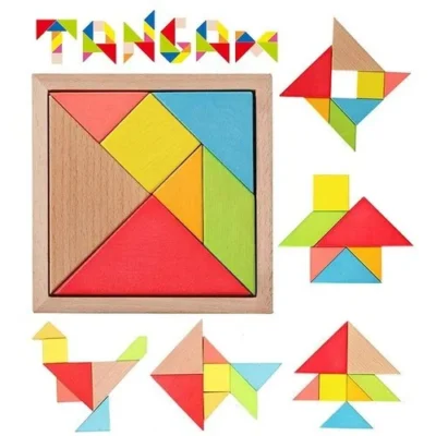 Tangram Seven Piece Puzzle Frame