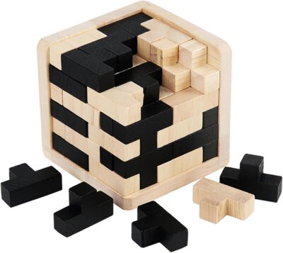 Puzzle Cube Madera (Negro + Madera) - Imagen 5