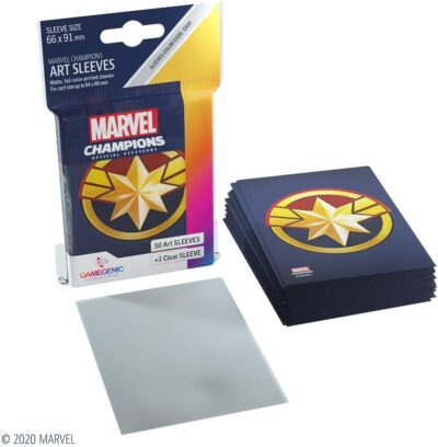 Funda - Gamegenic Marvel Champions Art Sleeves 66 x 91 (50ct) Captain Marvel - Imagen 3