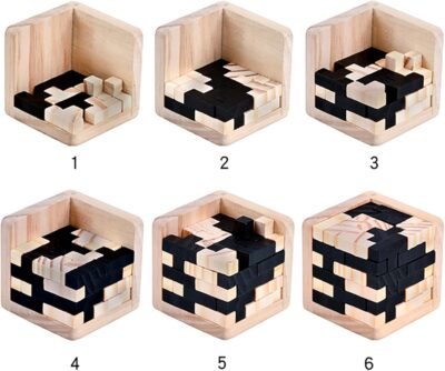 Puzzle Cube Madera (Negro + Madera) - Imagen 4