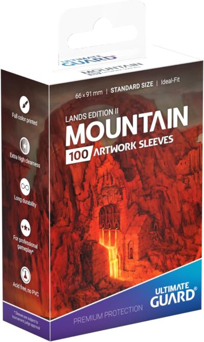 Funda - Ultimate Guard Printed Sleeves Lands Edition: Mountain (80ct) Standard - Imagen 3