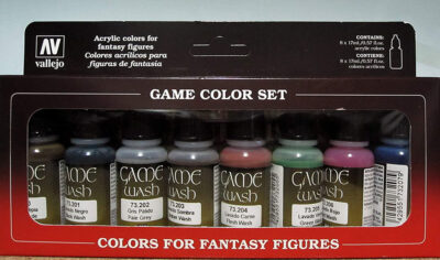 GAME COLOR SET:  Vallejo Washes Paint Set (8 Color)