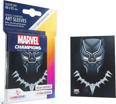 Funda - Gamegenic Marvel Champions Art Sleeves 66 x 91 (50ct) Black Panther - Imagen 3