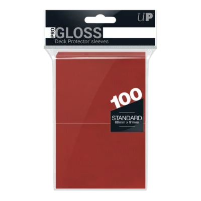 Funda-  Ultra Pro Gloss Standard Clear Red 66 x 91 (100ct)