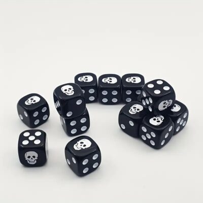 Set Dice White Skull (6 D6)