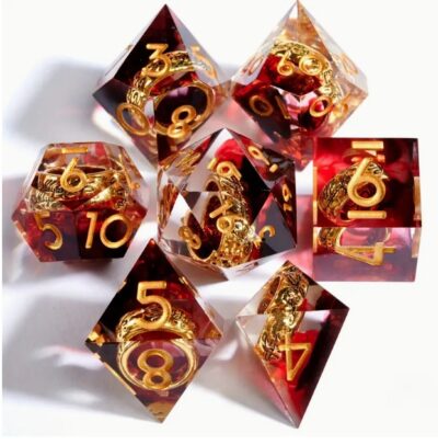 Set Dice Lord Of The Rings: One Ring (7 Dice) – Set Dice Clear - Imagen 2