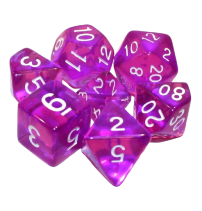 Set Dice Lilac Candy (7 Dice) – Set Dice Candy