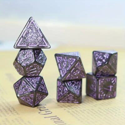 Set Dice Perfect Night Negro Numero Morado (Set 7 dice)