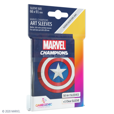 Funda - Gamegenic Marvel Champions Art Sleeves 66 x 91 (50ct) Captain America