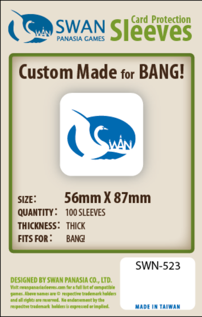 Funda - Swan Panasia Games: Custome Made Sleeves for Bang! 56 x 87 (100ct)