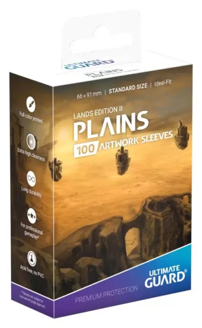 Funda - Ultimate Guard Printed Sleeves Lands Edition: Plains (80ct) Standard - Imagen 2