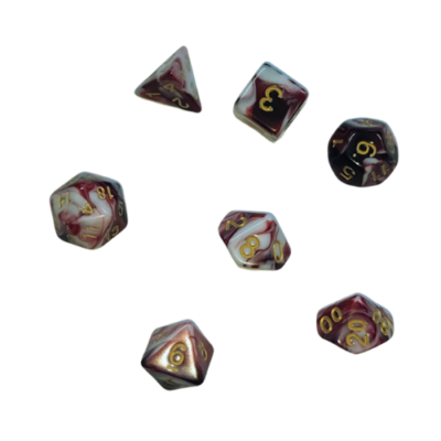 Set Dice Conchevino Blanco con Dorado - Reinos Olvidados