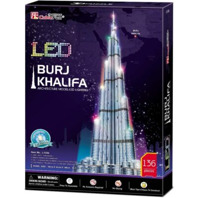 Puzzle - CubicFun 3D: Led Burj Khalifa Architecture Model - Led Lightning