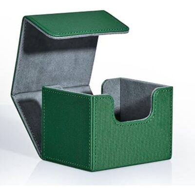 Deckbox +100 Leather Horizontal - Green - Gosu