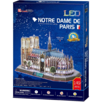 Puzzle - CubicFun 3D Led: Notre Dame De Paris - Architecture Model - Led Lightning