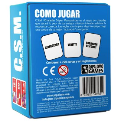 C.S.M. Charadas Super Masoquistas - Papalomo Games - Imagen 2